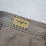 UNITED ARROWS ワンタック センタープレス シャンブレー テーパード パンツ ベージュ レディース ユナイテッドアローズ【中古】6-1004G∞
