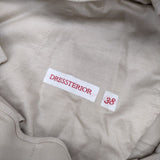 DRESSTERIOR ベルテッドテーパードパンツ リネンブレンド パンツ ベージュ レディース ドレステリア【中古】6-1004G∞