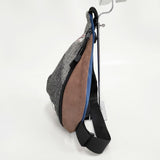 DUFFER/HARRIS TWEED MOUNTAIN CRAFT ウール 牛革 ショルダーバッグ グレー ブラウン ブルー メンズ ダファー/ハリスツイード【中古】6-0911T◎