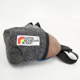 DUFFER/HARRIS TWEED MOUNTAIN CRAFT ウール 牛革 ショルダーバッグ グレー ブラウン ブルー メンズ ダファー/ハリスツイード【中古】6-0911T◎