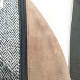 DUFFER/HARRIS TWEED MOUNTAIN CRAFT ウール 牛革 ショルダーバッグ グレー ブラウン ブルー メンズ ダファー/ハリスツイード【中古】6-0911T◎