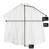 patterntorso PK-00403 コットン フレンチスリーブ ブラウス シャツ ホワイト レディース パターントルソ【中古】6-0810S◎