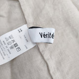 veritecoeur フリルスリーブブラウス 定価22000円 NT-120 前後2way ブラウス シャツ ベージュ レディース ヴェリテクール【中古】6-0810S◎