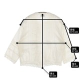 haupia レースピンタック コットン サイズ38 日本製 ブラウス シャツ ベージュ レディース ハウピア【中古】6-1004M∞