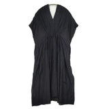URBAN RESEARCH DOORS 26SS ピンタックギャザーワンピース 定価16500円 DR26230-2060606 ワンピース ブラック レディース アーバンリサーチドアーズ【中古】6-0817S◎