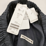 mina perhonen 未使用品 papurikko ads5409 刺繍 サイズ40 リネンギャザー ロングスカート 25SS チャコールグレー レディース ミナペルホネン【中古】6-0814G♪