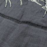 mina perhonen 未使用品 papurikko ads5409 刺繍 サイズ40 リネンギャザー ロングスカート 25SS チャコールグレー レディース ミナペルホネン【中古】6-0814G♪