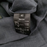 mina perhonen 未使用品 papurikko ads5409 刺繍 サイズ40 リネンギャザー ロングスカート 25SS チャコールグレー レディース ミナペルホネン【中古】6-0814G♪