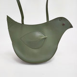 mina perhonen tori bag とりバッグ ポシェット レザー たまご付き ショルダーバッグ olive オリーブ グリーン レディース ミナペルホネン【中古】6-0814G♪