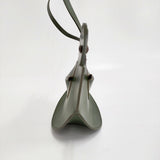 mina perhonen tori bag とりバッグ ポシェット レザー たまご付き ショルダーバッグ olive オリーブ グリーン レディース ミナペルホネン【中古】6-0814G♪