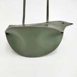 mina perhonen tori bag とりバッグ ポシェット レザー たまご付き ショルダーバッグ olive オリーブ グリーン レディース ミナペルホネン【中古】6-0814G♪