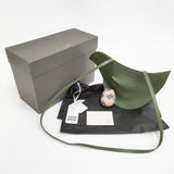 mina perhonen tori bag とりバッグ ポシェット レザー たまご付き ショルダーバッグ olive オリーブ グリーン レディース ミナペルホネン【中古】6-0814G♪