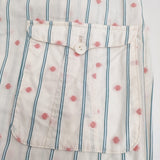 YAB-YUM ストライプ 刺繍 ノースリーブワンピース Mサイズ ワンピース キナリ 多色 レディース ヤブヤム【中古】6-0817S◎