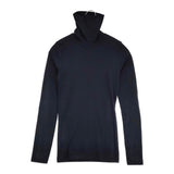 PETIT BATEAU モロッコ製 コットン タートルネックカットソー 16ans 長袖Ｔシャツ カットソー ロンＴ ネイビー レディース プチバトー【中古】6-0927M△