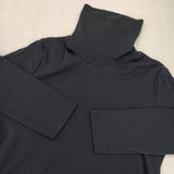 PETIT BATEAU モロッコ製 コットン タートルネックカットソー 16ans 長袖Ｔシャツ カットソー ロンＴ ネイビー レディース プチバトー【中古】6-0927M△