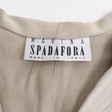 MARINA SPADAFORA マリーナ・スパダフォーラ イタリア製 シルク 半袖ブラウス ブラウス シャツ ベージュ レディース【中古】6-0817S◎