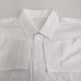 HOMME PLISSE ISSEY MIYAKE JERSEY SHIRT HP46-JJ335 サイズ2 長袖シャツ 24SS ホワイト メンズ オム プリッセ イッセイミヤケ【中古】6-0821M♪