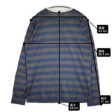 pyjama clothing ボーダー クルーネック コットン ベルギー製 サイズM 長袖Ｔシャツ カットソー ロンＴ グレー ネイビー レディース ピジャマクロージング【中古】6-0927M△