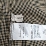 SM2 Samansa Mos2 ラウンドカラーギンガムゆるブラウス サイズF チェック ブラウス シャツ ブラウン ブラック レディース サマンサモスモス【中古】6-0817S◎