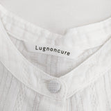 Lugnoncure ドビー織ストライプギャザーブラウス YGI-1712191 ブラウス シャツ ホワイト レディース ルノンキュール【中古】6-0817S◎