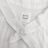 bulle de savon コットンシャツワンピース 03-01-OP-121-13-1 フレンチスリーブ ワンピース ホワイト レディース ビュルデサボン【中古】6-0817S◎