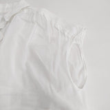 bulle de savon コットンシャツワンピース 03-01-OP-121-13-1 フレンチスリーブ ワンピース ホワイト レディース ビュルデサボン【中古】6-0817S◎