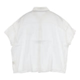 bulle de savon コットンリネン 半袖シャツ ワイドブラウス 03-01-BL-056-14-1 半袖シャツ ホワイト レディース ビュルデサボン【中古】6-0817S◎