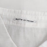 bulle de savon コットンリネン 半袖シャツ ワイドブラウス 03-01-BL-056-14-1 半袖シャツ ホワイト レディース ビュルデサボン【中古】6-0817S◎