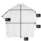 bulle de savon コットンリネン 半袖シャツ ワイドブラウス 03-01-BL-056-14-1 半袖シャツ ホワイト レディース ビュルデサボン【中古】6-0817S◎