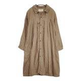 nest Robe ヘビーリネン Aライン タックワンピース 01091-0087 日本製 コート ブラウン レディース ネストローブ【中古】6-0927M△