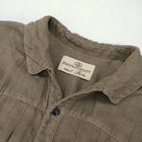 nest Robe ヘビーリネン Aライン タックワンピース 01091-0087 日本製 コート ブラウン レディース ネストローブ【中古】6-0927M△