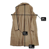 nest Robe ヘビーリネン Aライン タックワンピース 01091-0087 日本製 コート ブラウン レディース ネストローブ【中古】6-0927M△