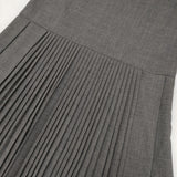 Ebonyivory ランダムプリーツドレス ノースリーブ セレモニー オケージョン テンセルウール ワンピース チャコールグレー レディース エボニーアイボリー【中古】6-0927S△