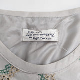 Sally Scott 刺繍 57-45-8024 半袖 ワンピース ライトグレー レディース サリースコット【中古】6-0817S◎