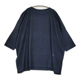 45R/45rpm 天竺のビッグスリットTシャツ ワイド コットン インディゴ Ｔシャツ カットソー ネイビー レディース フォーティーファイブアールピーエム【中古】6-0814M♪