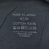 45R/45rpm 天竺のビッグスリットTシャツ ワイド コットン インディゴ Ｔシャツ カットソー ネイビー レディース フォーティーファイブアールピーエム【中古】6-0814M♪
