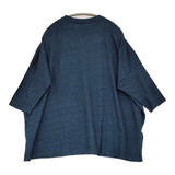 45R/45rpm 天竺のビッグスリットTシャツ ワイド コットン インディゴ サイズ4 Ｔシャツ カットソー ネイビー メンズ フォーティーファイブアールピーエム【中古】6-0814M♪