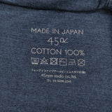 45R/45rpm 天竺のビッグスリットTシャツ ワイド コットン インディゴ サイズ4 Ｔシャツ カットソー ネイビー メンズ フォーティーファイブアールピーエム【中古】6-0814M♪