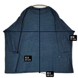 45R/45rpm 天竺のビッグスリットTシャツ ワイド コットン インディゴ サイズ4 Ｔシャツ カットソー ネイビー メンズ フォーティーファイブアールピーエム【中古】6-0814M♪
