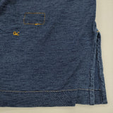 45R/45rpm 天竺のビッグスリットTシャツ ワイド コットン インディゴ 長袖Ｔシャツ カットソー ロンＴ ブルー レディース フォーティーファイブアールピーエム【中古】6-0814M♪