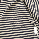 45R/45rpm 天竺ボーダーのビッグスリットTシャツ 定価15400円 Ｔシャツ カットソー ネイビー ホワイト レディース フォーティーファイブアールピーエム【中古】6-0811M♪