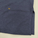 45R/45rpm 天竺のビッグスリットTシャツ ワイド コットン 長袖Ｔシャツ カットソー ロンＴ ネイビー レディース フォーティーファイブアールピーエム【中古】6-0814M♪
