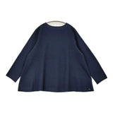 45R/45rpm KNITフレアT-SHIRT ニットフレアT ウール 定価37400円 セーター ニット ネイビー レディース フォーティーファイブアールピーエム【中古】6-0814T♪