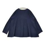45R/45rpm KNITフレアT-SHIRT ニットフレアT ウール 定価37400円 セーター ニット ネイビー レディース フォーティーファイブアールピーエム【中古】6-0814T♪