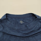 45R/45rpm リネンのビッグTシャツ インディゴ ワイド Ｔシャツ カットソー ブルー レディース フォーティーファイブアールピーエム【中古】6-0814M♪