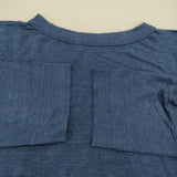 45R/45rpm リネンのビッグTシャツ インディゴ ワイド Ｔシャツ カットソー ブルー レディース フォーティーファイブアールピーエム【中古】6-0814M♪