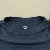 45R/45rpm 天竺 ワイドTシャツ ビッグTシャツ コットン インディゴ Ｔシャツ カットソー ネイビー レディース フォーティーファイブアールピーエム【中古】6-0814M♪