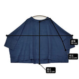 45R/45rpm 天竺 ワイドTシャツ ビッグTシャツ コットン インディゴ Ｔシャツ カットソー ネイビー レディース フォーティーファイブアールピーエム【中古】6-0814M♪