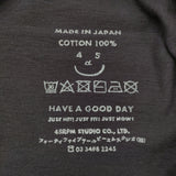 45R/45rpm 天竺のビッグスリットTシャツ ワイド コットン Ｔシャツ カットソー ネイビー 濃紺 レディース フォーティーファイブアールピーエム【中古】6-0814M♪