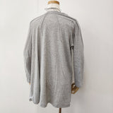 45R/45rpm フレアカットソー Aライン チュニック コットン 長袖Ｔシャツ カットソー ロンＴ グレー レディース フォーティーファイブアールピーエム【中古】6-0814M♪